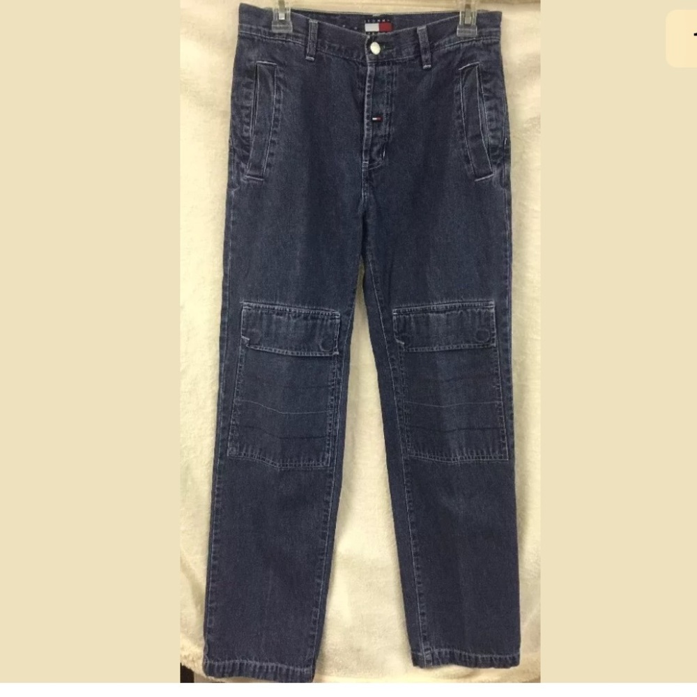 🤭Vtg Tommy Hilfiger Woman 5 90's Jeans Knee Cargo
